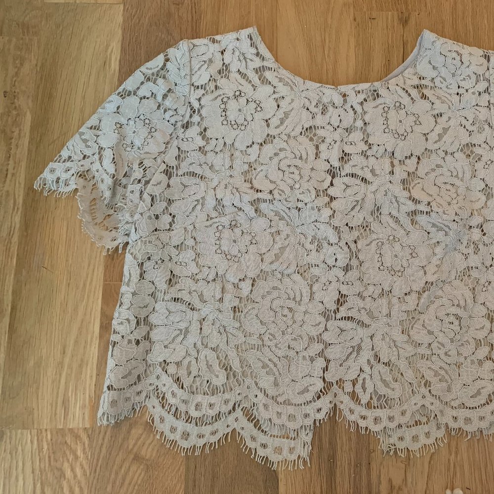 Jenny Yoo Garden Rose Lace Kenzie Top